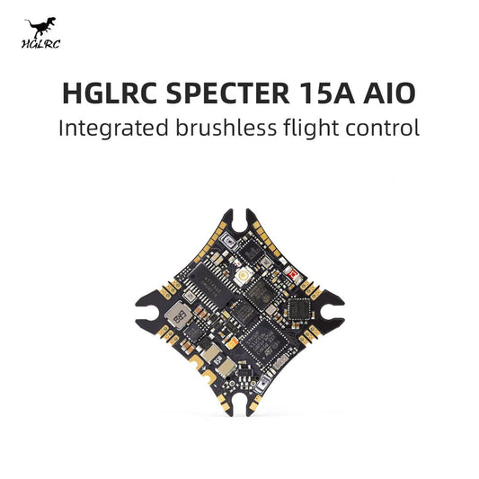 HGLRC Specter 15A 2-4S F411 AIO Flight Controller with Integrated Serial ELRS 2.4G