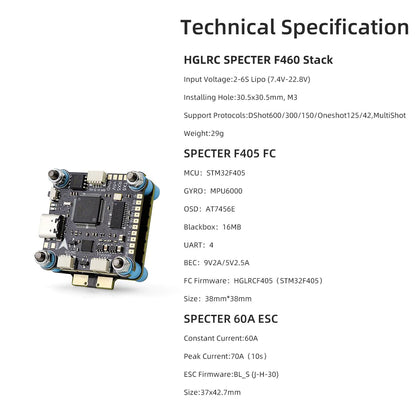 HGLRC Specter F405 V2 Flight Controller