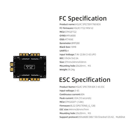 HGLRC Specter F760 60A Integrated Flight Stack