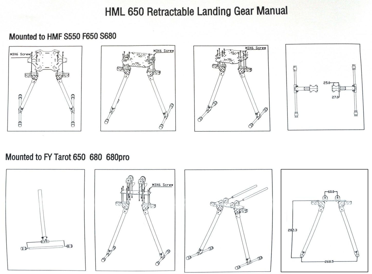 HML650 Retractable Landing Gear