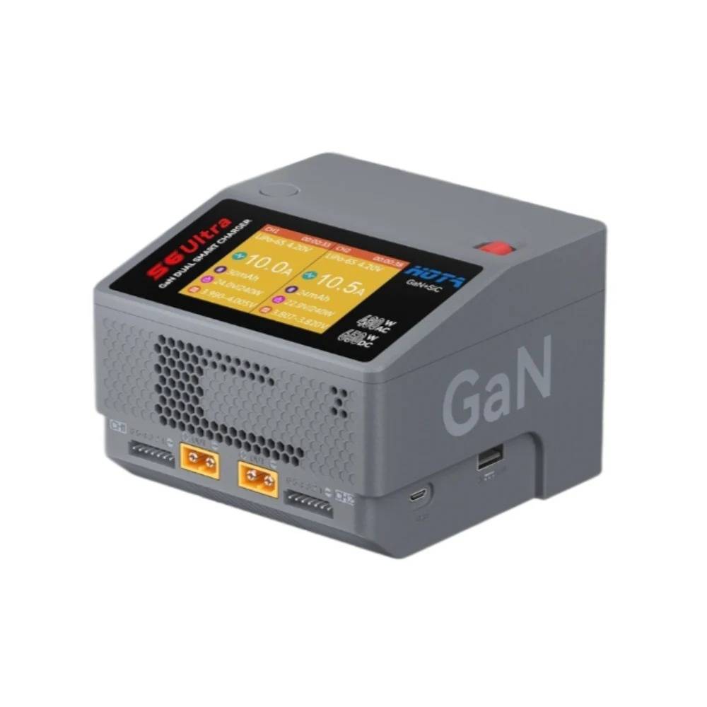 HOTA S6 Ultra 480W GaN+SiC Dual Channel AC/DC Smart Charger
