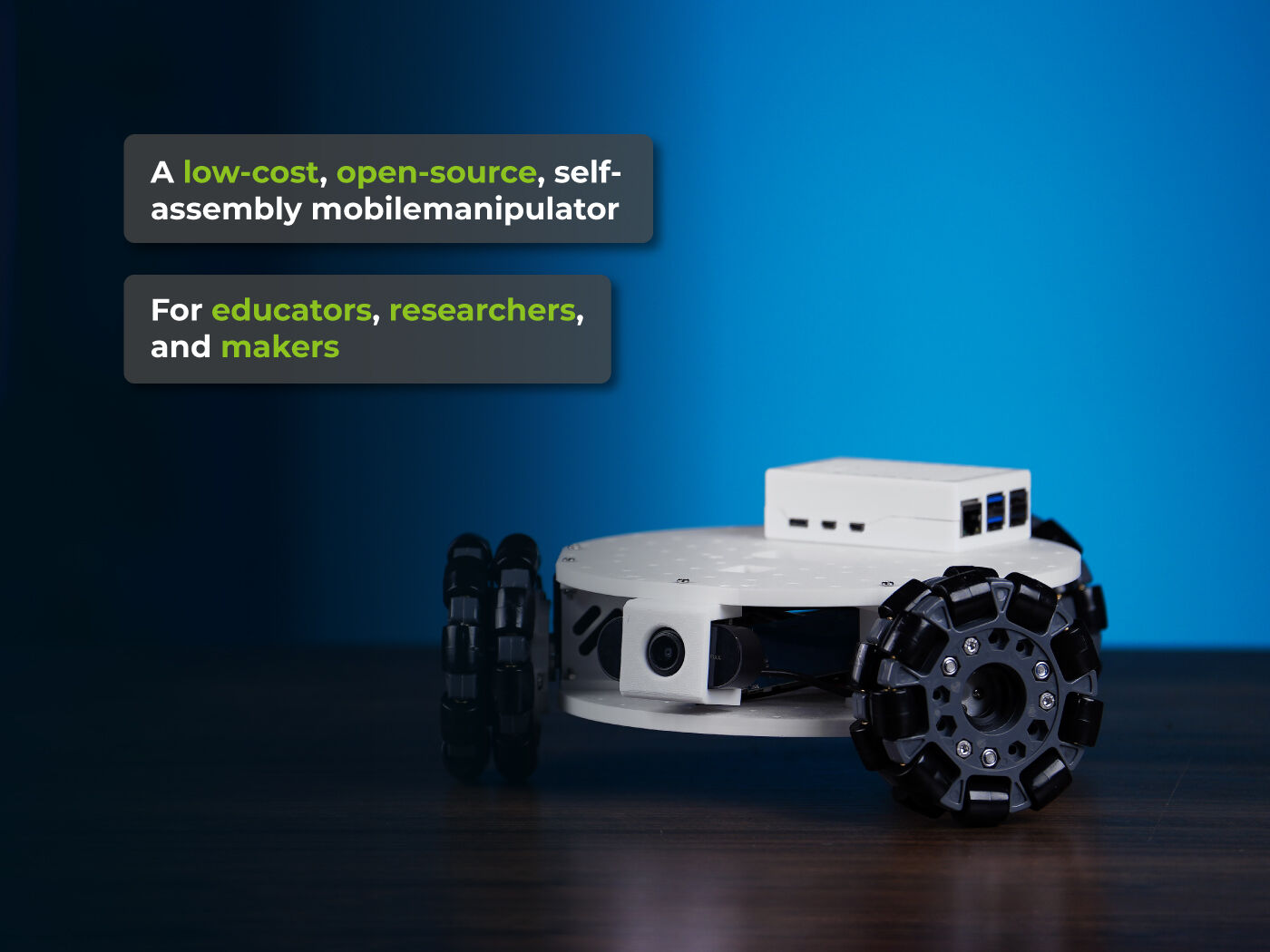 Seeed LeKiwi Kit (12V Version) Mobile Base with 3D Printed Parts and Battery