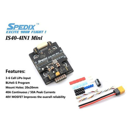 Spedix IS40 40A 4in1 ESC (2-6S) (20x20mm)