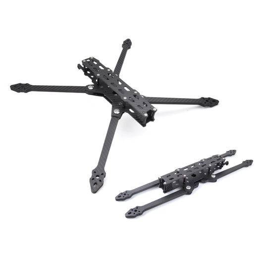 Black drone frame on a white background