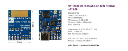 Matek Matek mLRS 2.4GHz Receiver mR24-30