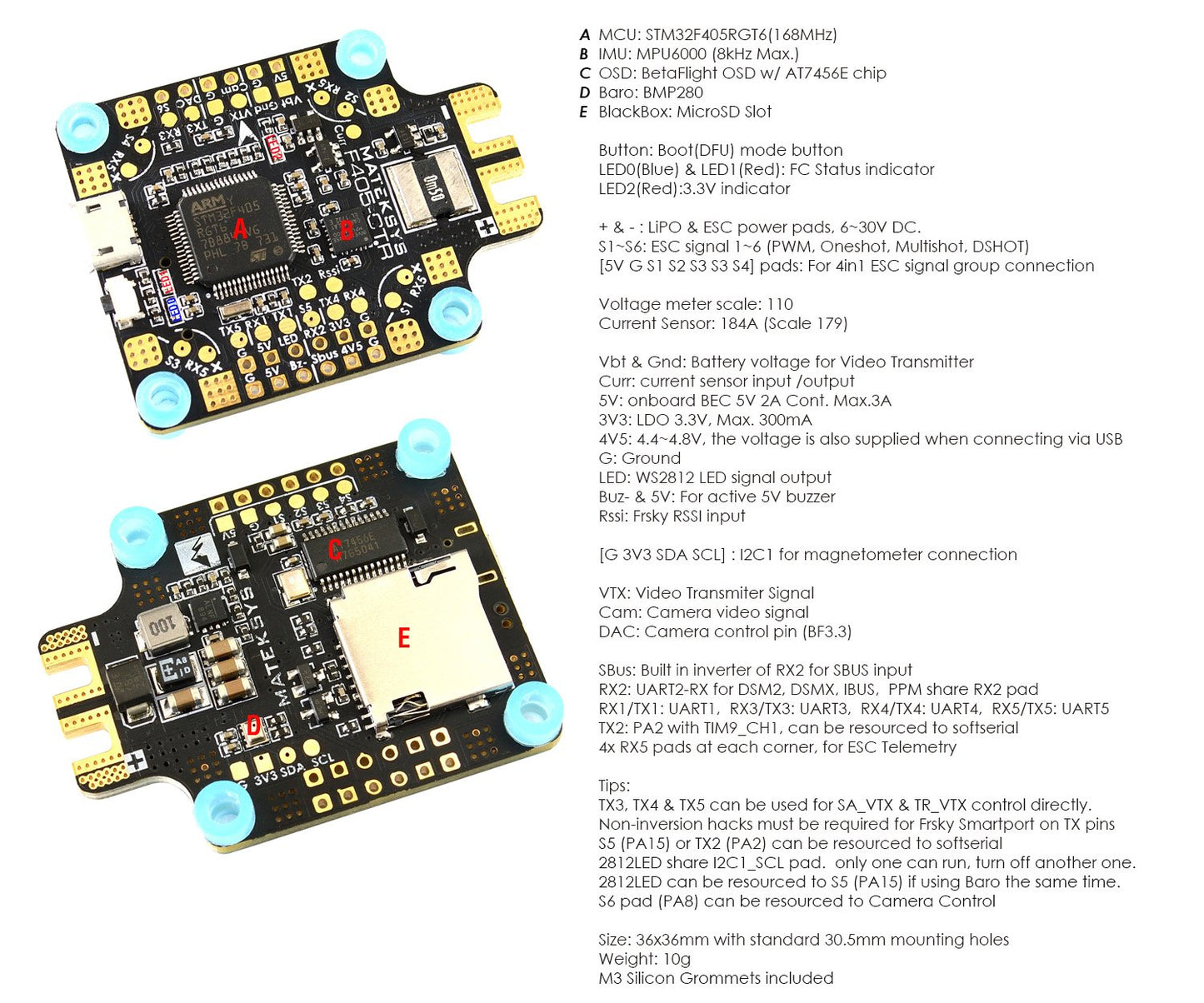 Matek F405-CTR AIO Flight Controller