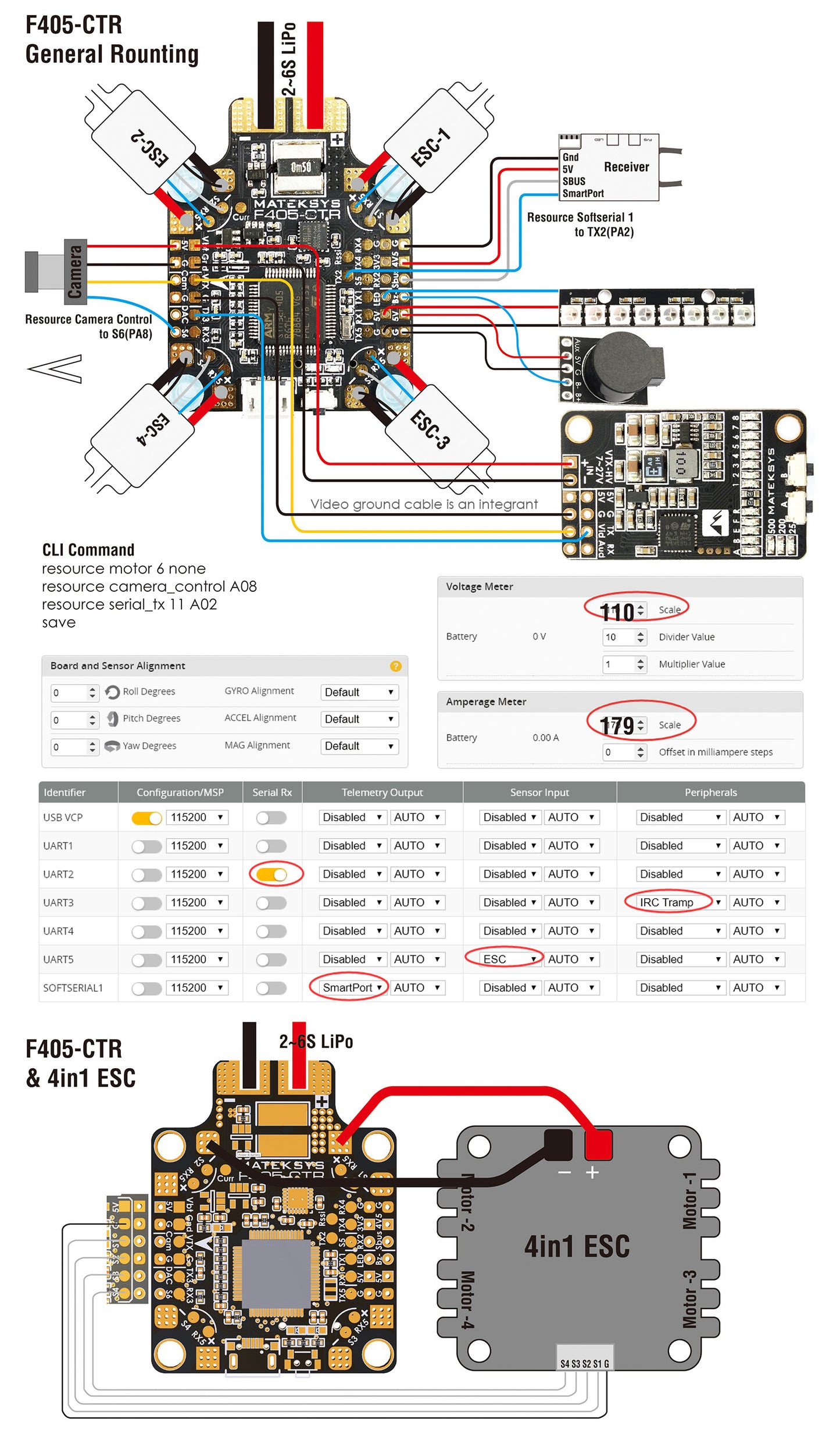 Matek F405-CTR AIO Flight Controller