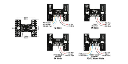 Matek Tail light WS2812B & Loud Buzzer, Dual modes