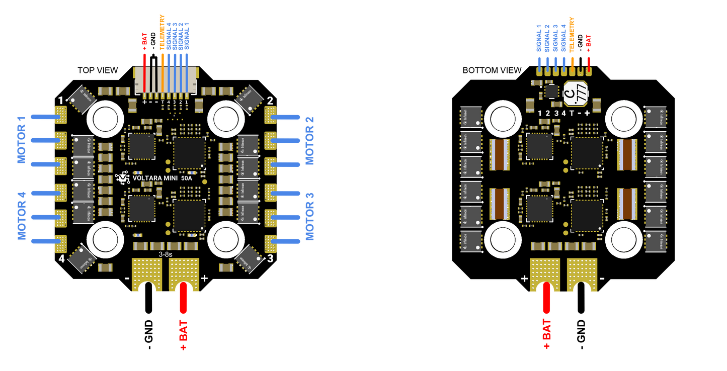 Voltara MINI 50A 4-in-1 Brushless ESC