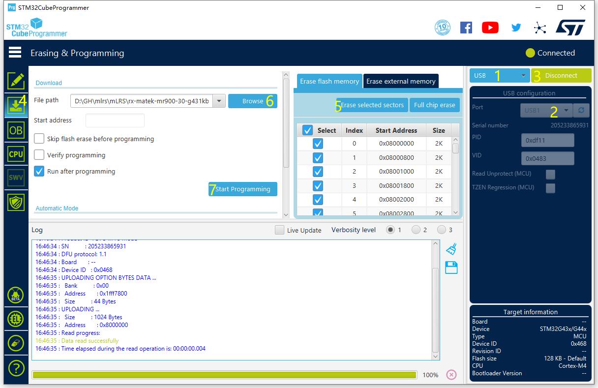 Matek mLRS MAVLink 868/900MHz Receiver, mR900-30