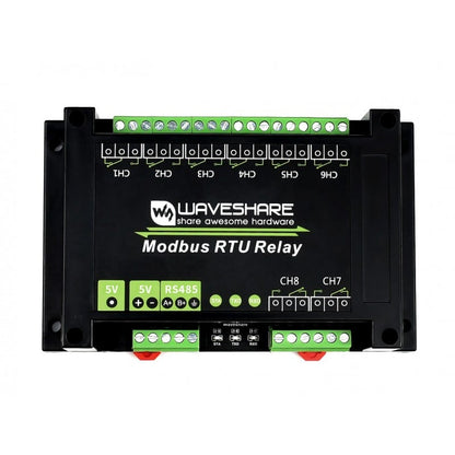 Industrial Modbus RTU 8-ch Relay Module, RS485 Bus