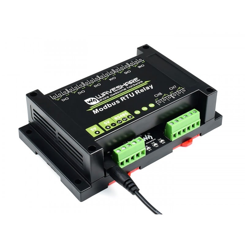 Industrial Modbus RTU 8-ch Relay Module, RS485 Bus
