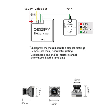 Caddx Nebula Micro Digital / Analogue FPV Camera