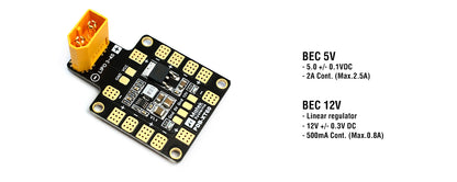 Matek PDB-XT60 w/ BEC 5V & 12V