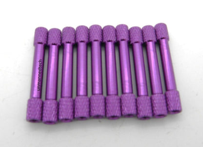M3x35 Coloured Knurled Aluminium Standoffs (Pack of 10)