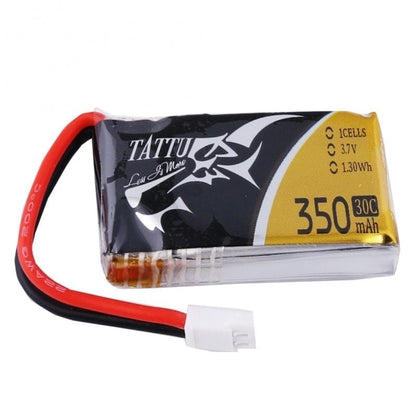 Tattu 350mAh 3.7V 30C 1S1P Lipo Battery Pack with Molex Plug (Pack of 6)