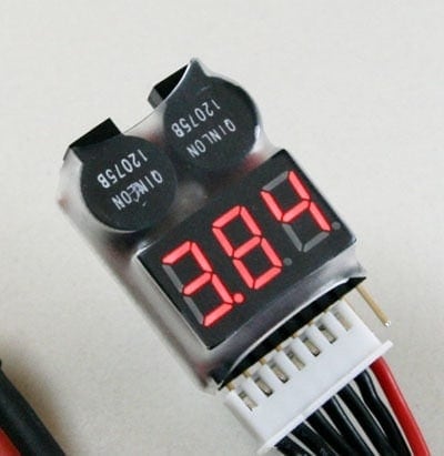Battery Monitor Alarm 1-8S - Low Voltage Alert for FPV Drones