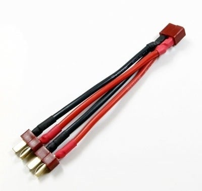 T-Shape/Deans Connection Y Cable (1 Female, 2 Male)