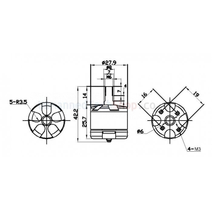 Brushless Motor Emax MT2213 935Kv