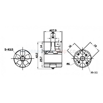 Brushless Motor Emax MT2213 935Kv
