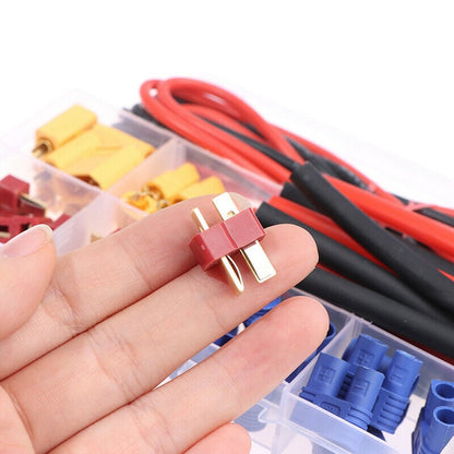 Battery Connector Set (T-plug, EC3, XT60) w/ Silicone Wire and Heat Shrink