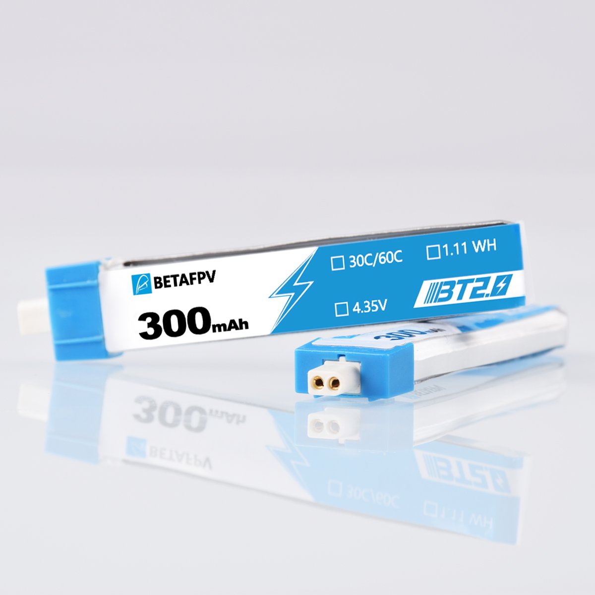 BetaFPV BT2.0 300mAh 1S 30C Battery (pack of 8)