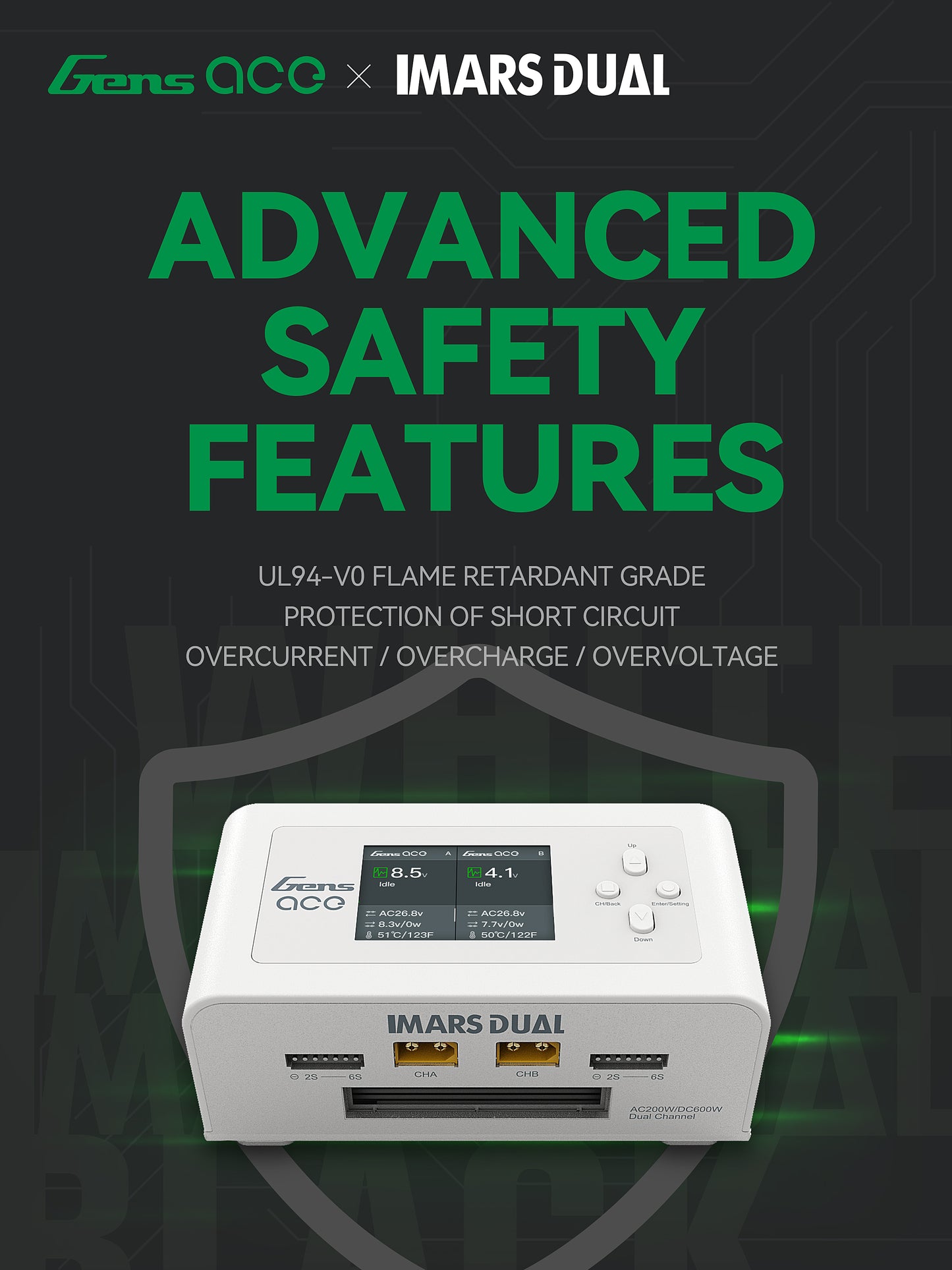 GensAce Imars Dual Channel Balance Charger (2-6S)