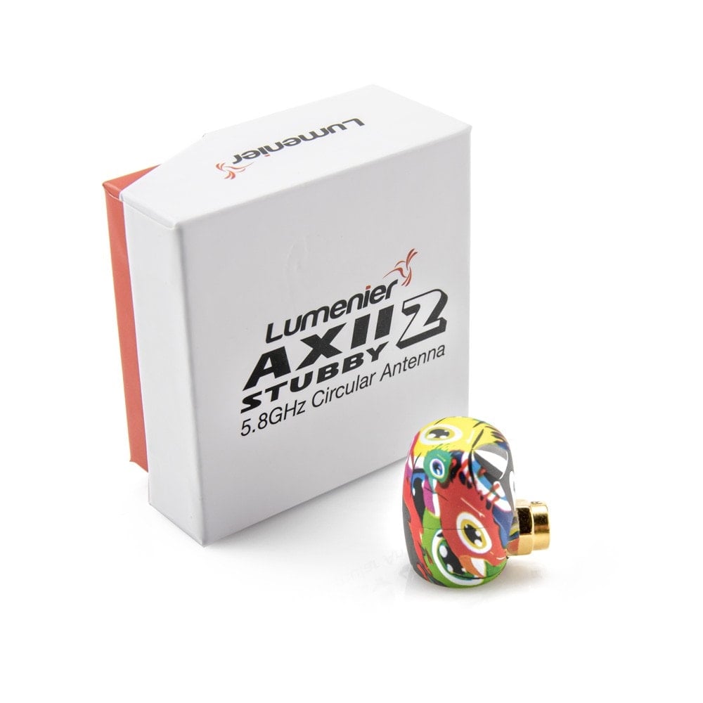 Lumenier AXII 2 Right-Angle Stubby 5.8GHz Antenna - SKITZO Hydro Dip SE (RHCP / LHCP)