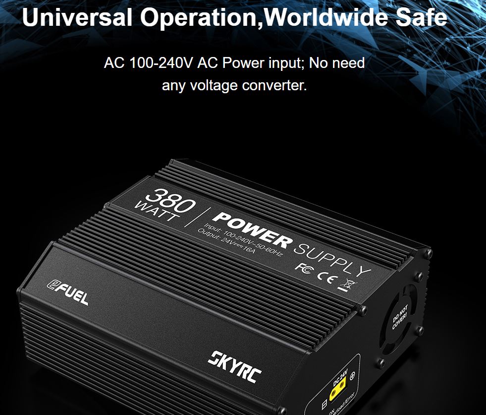 SkyRC eFUEL 380W 16A AC/DC Switching Power Supply