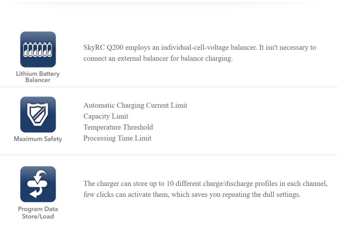 SkyRC Q200 AC/ DC Quattro Balance Charger / Discharger