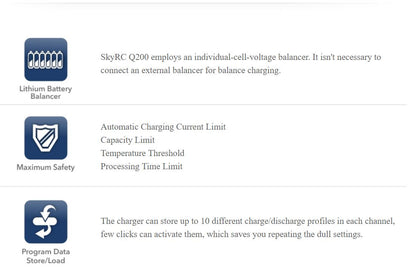 SkyRC Q200 AC/ DC Quattro Balance Charger / Discharger