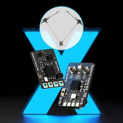BETAFPV SuperX Gemini Xross Receiver w/ T-Antennas - Nano ELRS 2.4GHz/868Mhz