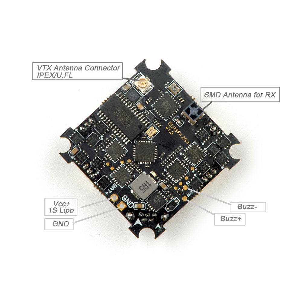 Happymodel ELRSF4 AIO Flight Controller 2.4GHz ELRS V3.1 V3.3 | 5-in-1 FC