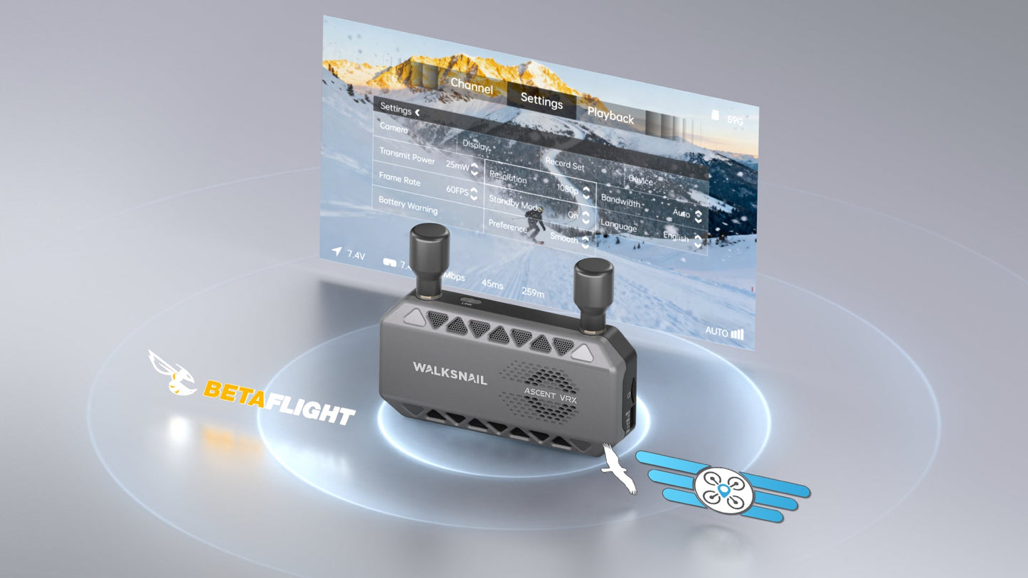 Walksnail Ascent FPV VRX - Digital HD Receiver with HDMI Output & Canvas Mode