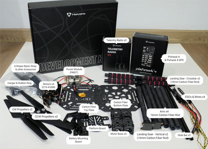 Holybro X500 Hacker Drone Kit /w Pix32 V5, 433Mhz Telemetry