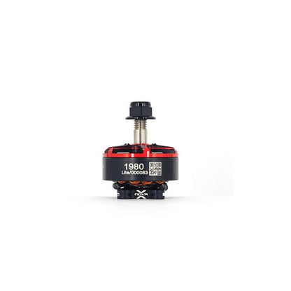 Black and red motor with visible branding on a white background