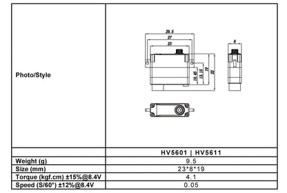 FrSky Xact W5651H WING HV 8.4V Servo
